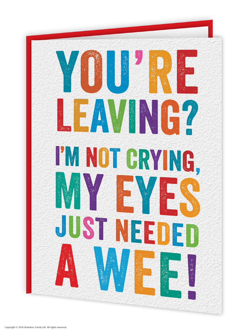 Leaving Work Job Goodbye Good Luck Greeting Card Funny Comedy Humour Cheeky Joke