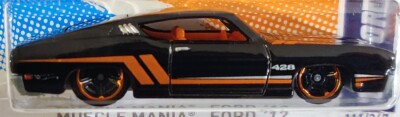 Hot Wheels 2012 #111 Muscle Mania '69 Ford Torino Talladega Black 1:64 V5414
