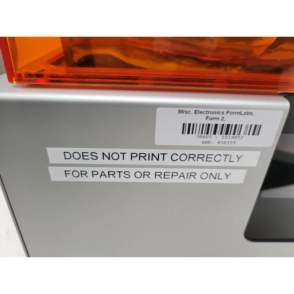 FormLabs Form 2 Resin 3D Printer -Powers On- For Parts / Repair Only - Image 2 of 4