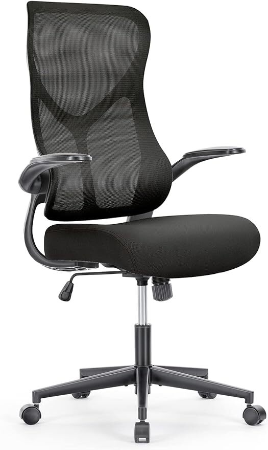 Ergonomic Mid Back Office Chair Adjustable Swivel Computer Chair with Arms-image