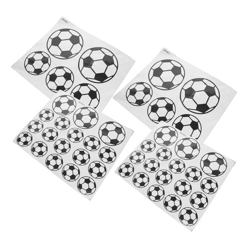 4 Sheets Wall Background Sticker Black Stickers Football Child eBay