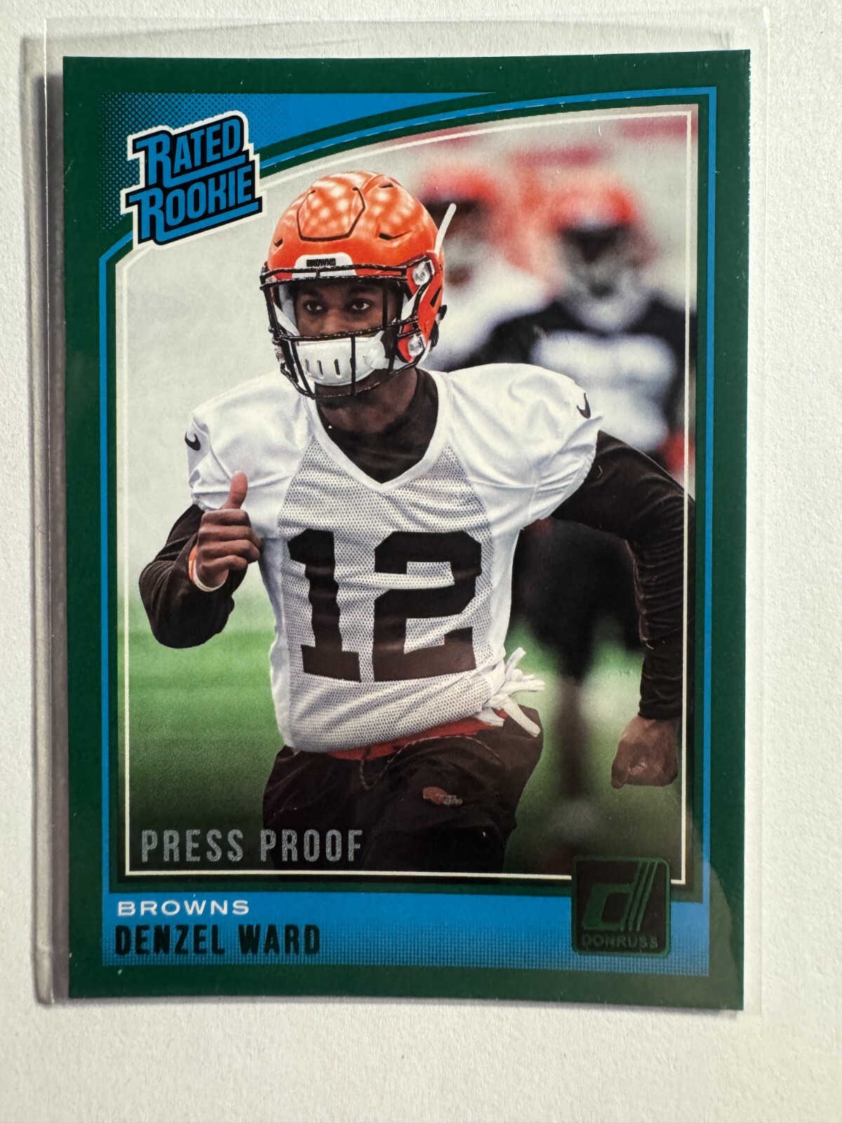 K263,526 - 2018 Donruss Press Proof Green #348 Denzel Ward RR