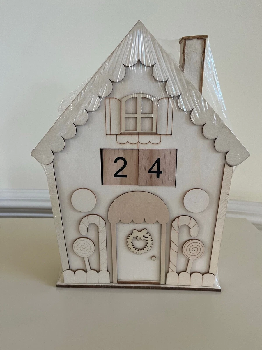NEW SEALED Wood Advent Calendar Countdown to Christmas LED Light Unfinished  DIY | eBay