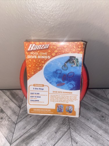 Banzai Pool Zeit Tauchringe 5er-Pack Kinder Sommer Spielzeug - BRANDNEU - Bild 2 von 3