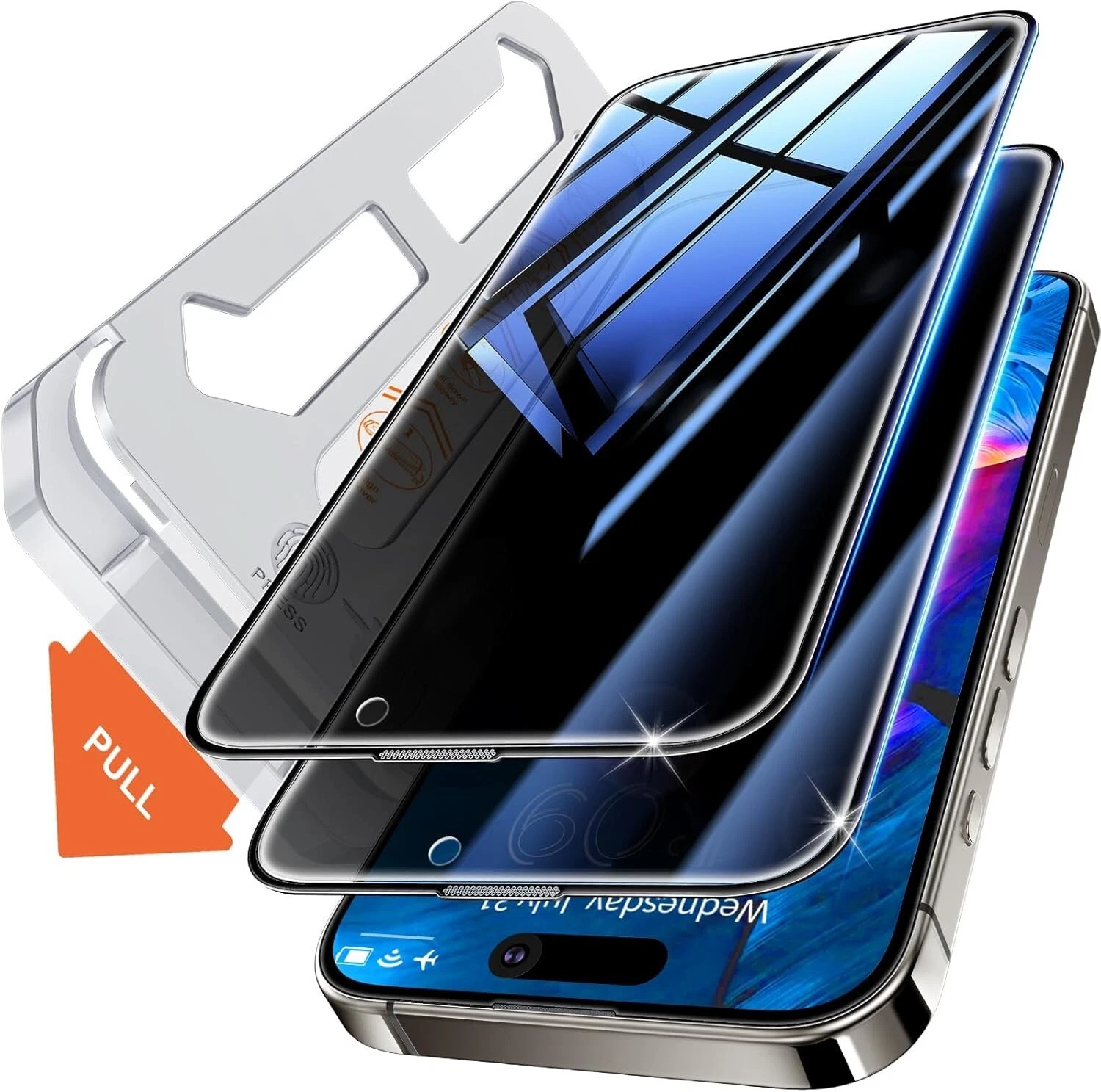 Tentoki Privacy Screen Protector For iPhone 15/16/14 Pro (6.1-inch) 2 Pack NEW