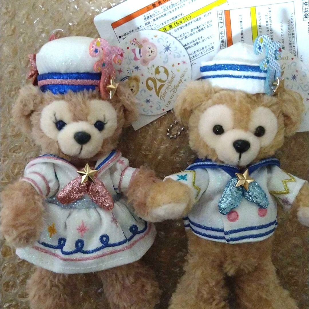 Duffy20周年★スーベニア4点+オマケ3★合計7点セット Tokyo Disney Sea Duffy and ShellieMay Plush 20th Anniversary