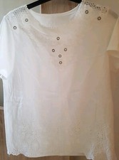 Damen Top/T-Shirts Gr 38/40 in Weiß. Neuwert...