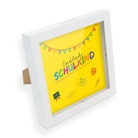 Itenga Bilderrahmen Spardose Geldgeschenk Endlich Schulkind Gelb Schulanfang Neu