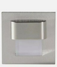 LED Wall Floor Light Silver Effect Mains power 32lm Indoor Stairway Spotlight