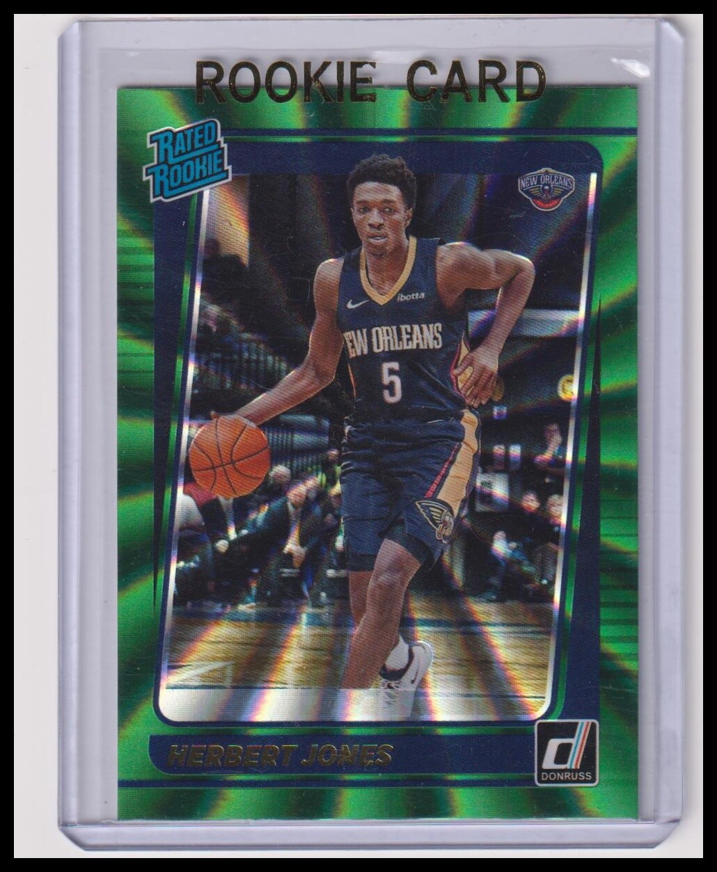2021-22 Donruss Herbert Jones RC #207 HOLO Green Laser Rookie Pelicans