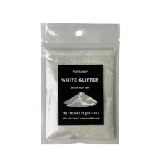 PolyColor Resin Powder - White Glitter Pigment - Natural Mica Metallic Powder