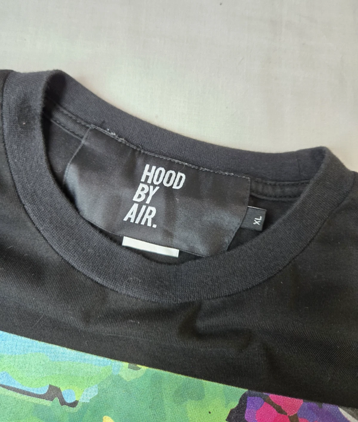 HBA (HOOD BY AIR) T shirt termica manica lunga Hood By Air HBA Shayne Oliver mappa meteo uomo XL