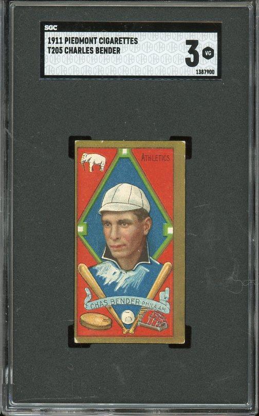 1911 T205 Chief Bender - Philadelphia Athletics - HOF - SGC 3