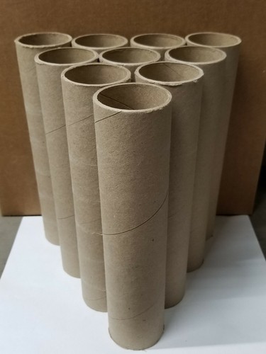 Lot (20) Heavy Duty 1/8" Thick Cardboard Paper Art Tubes 7 3/8" x 1 3/4" craft