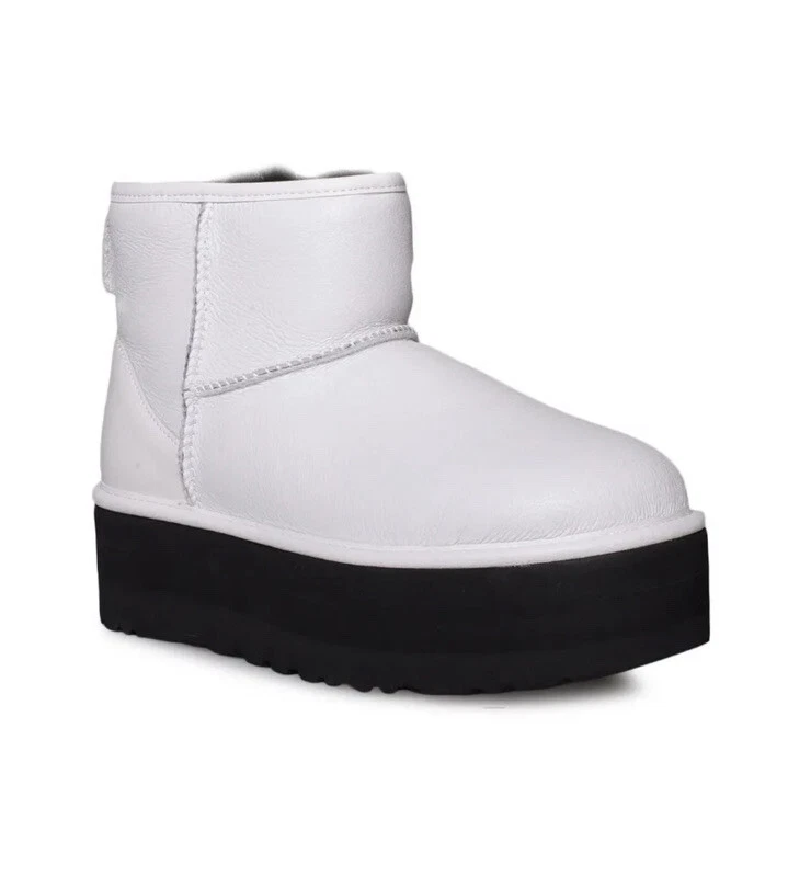 UGG Women s Classic Mini Platform Boot White 1130611 Brand New Sizes