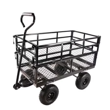 Capacity Total 7 Cu. Ft. Metal Bin Material Garden Cart