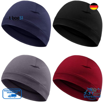 Syhood 4 Stück Schädelkappen Weich Baumwolle Mütze Schlafmützen Damen