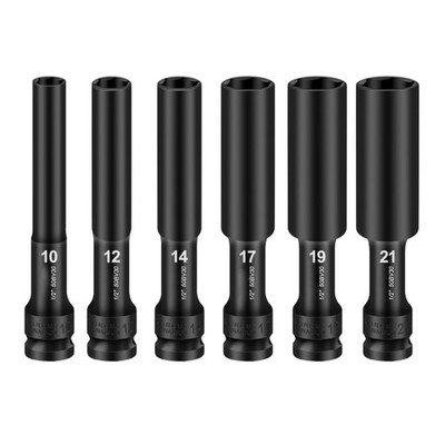 Professional 1/2 Drive Hexagonal Socket Thickened Shaft Nut Auto Repair Tool