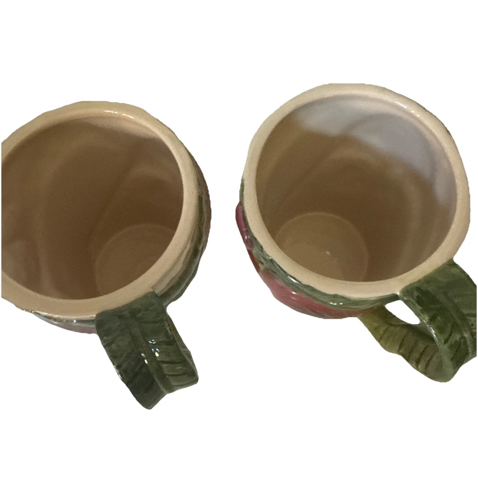 Juego de 2 tazas de flamenco Vandor cerámica 1997 Foto 4 de 4