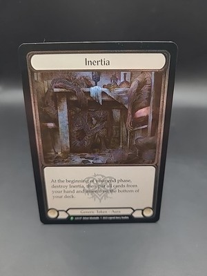 Inertia/ Ponder Cold Foil Promo Double Sided Token Flesh And Blood