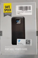 Safe Speed Portable Power Bank Ultra Bright Flashlight Edition  Block Digital...