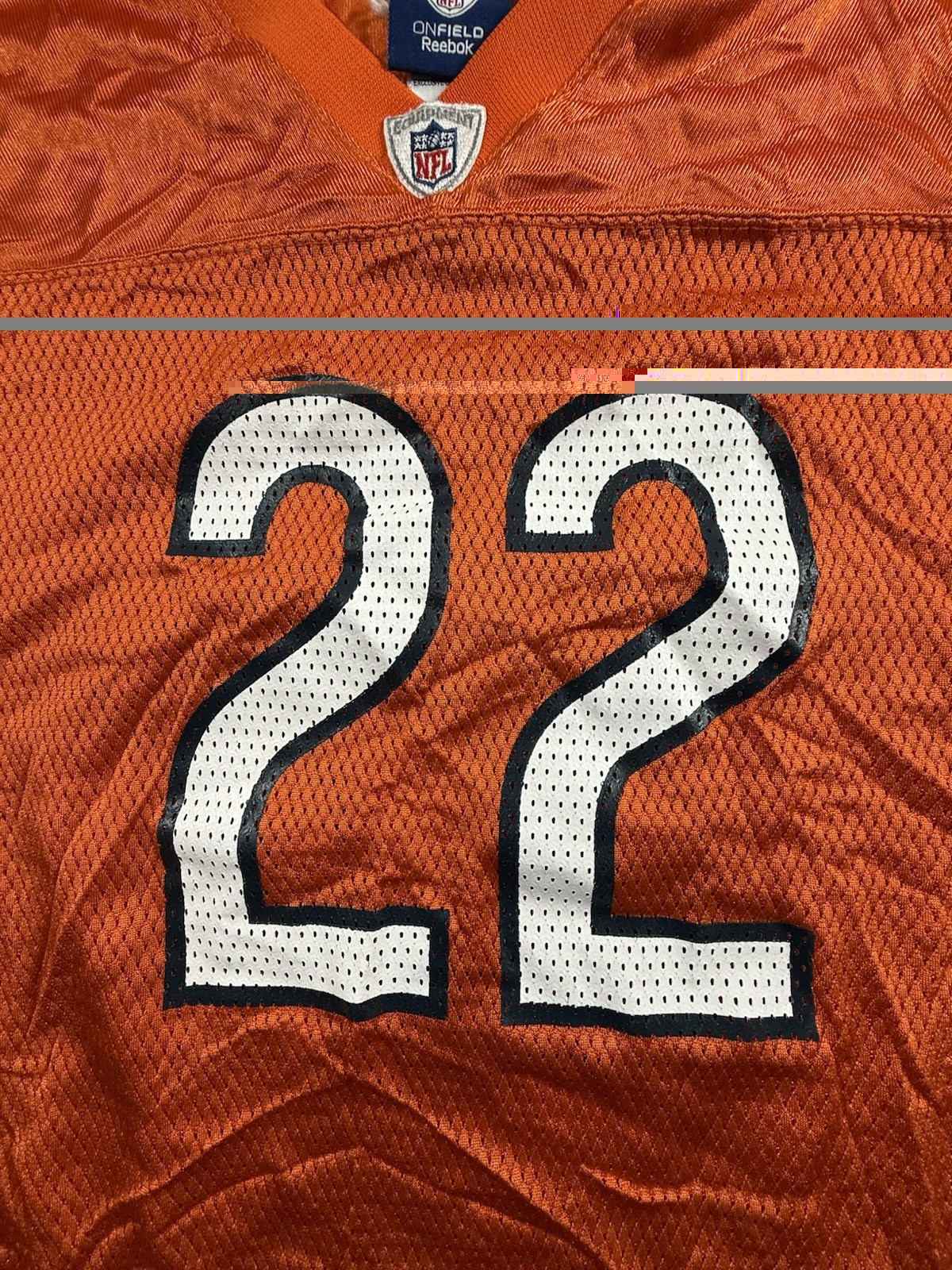VTG Reebok Authentic Chicago Bears Matt Forte #22 Orange Jersey Youth XL thumbnail 2