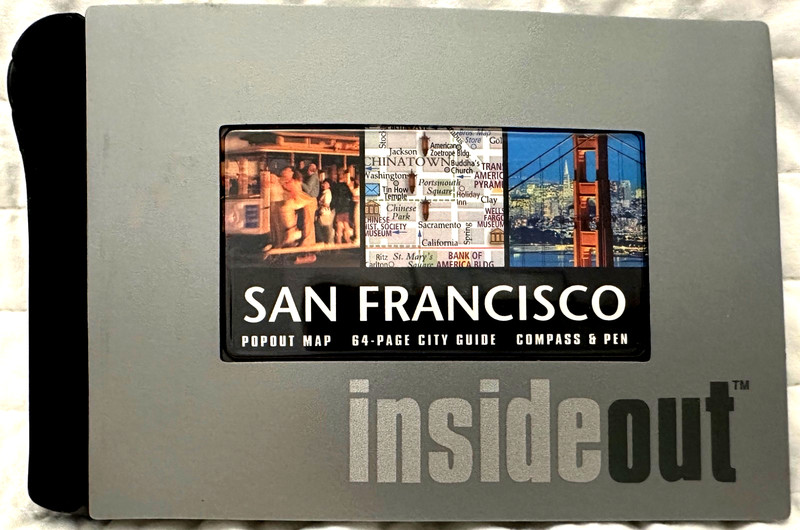Vintage 2003 San Francisc InsideOut City Guide Travel Kit PopOut Map*Compass*Pen