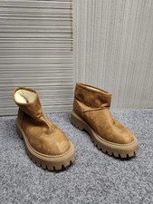 DV by Dolce Vita Kandy Girl boots 2 Brown Faux Fur Platform Chunky Lugged Shoe