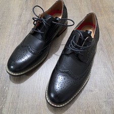 Bruno Marc Prince-3 Black Leather Dress Shoes Men s Size 7 Wingtip Oxford