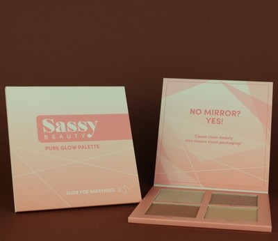 Sassy Beauty Pure Glow Palette Highlighter Palette 4 Farben vegan 28g