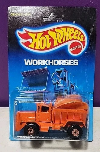Hot Wheels WorkHorses Orange Oshkosh Snowplow #2902 Malaysia MOC NIP