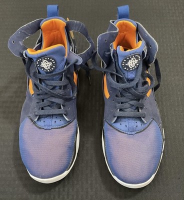 Nike Air Huarache Shoes Mens Size 10 Blue Orange Mid Top Sneaker Colorblock