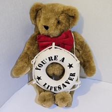 Vermont Teddy Bear Co 16" Lifesaver Jointed Posable Plush Bear Made in USA