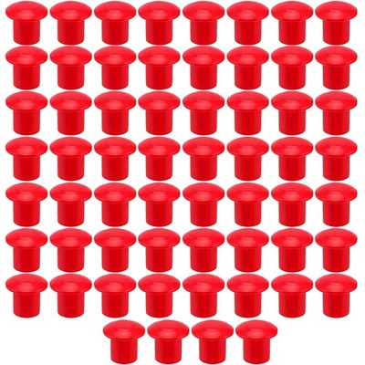 80 PCS Mushroom Rebar Caps, Plastic Safety Cap Red End Caps for Stakes #2-#5,...