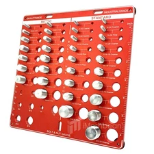 42 Nut and Bolt Thread Checker 19 Standard & 15 Metric Sizes & 8 Drill Bit Gauge