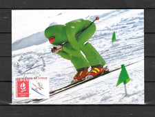 SKI DE VITESSE J.O d'HIVER ALBERTVILLE 1992 Carte 1er Jour