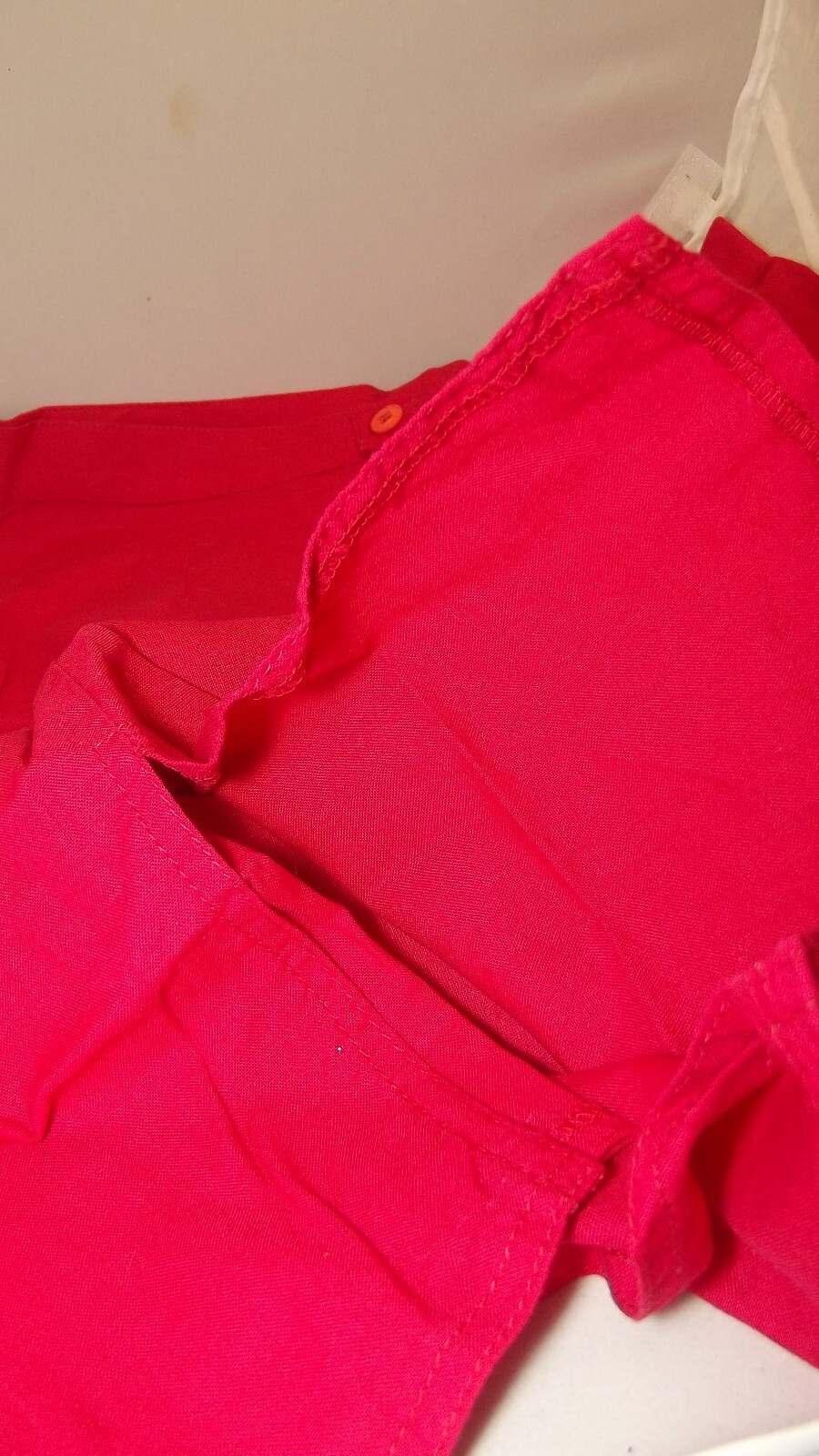 Andrea Mare gonna al ginocchio rosso lampone dritta taglia 46 Xl vintage image 8