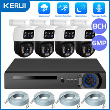 6MP HD Dual Lens PTZ WIFI IP Camera 8CH POE NVR Surveillance Camera System Home