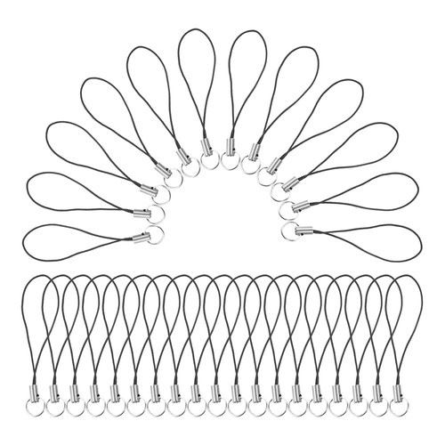 100 Pcs Sangles de Téléphone Portable Métal Ressort Cordon Crochet Porte-clés Remplacement