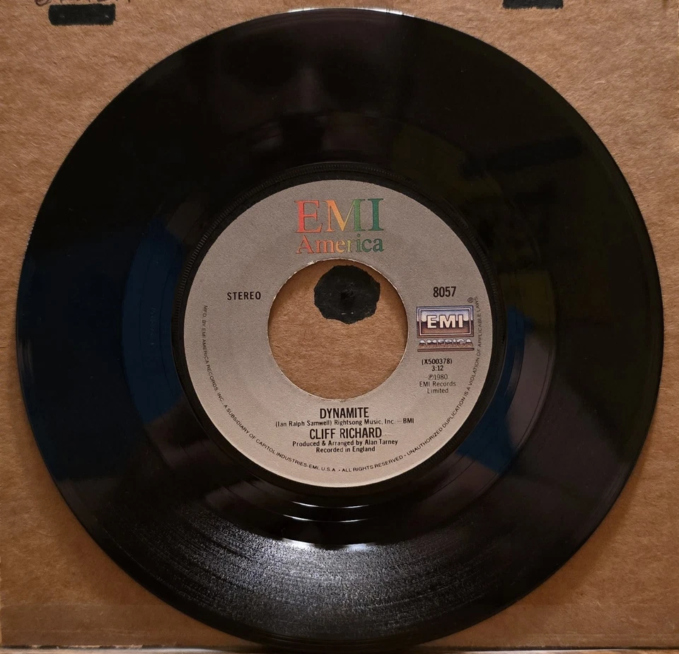Cliff Richard - Dynamite/Dreaming 45 7" POP ROCK Record Vinyl Records 1980 - Image 2 of 3