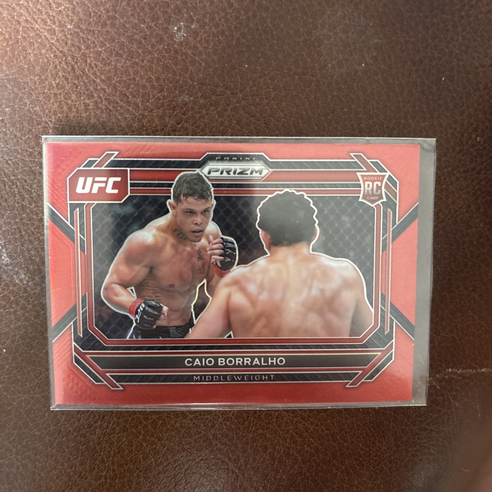 2023 Panini Prizm UFC - Caio Borralho #68 Red Prizm /199 (RC)