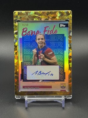 2025-26 Topps FC Barcelona Team Set Bona Fida Baller Aitana Bonmati Auto /50