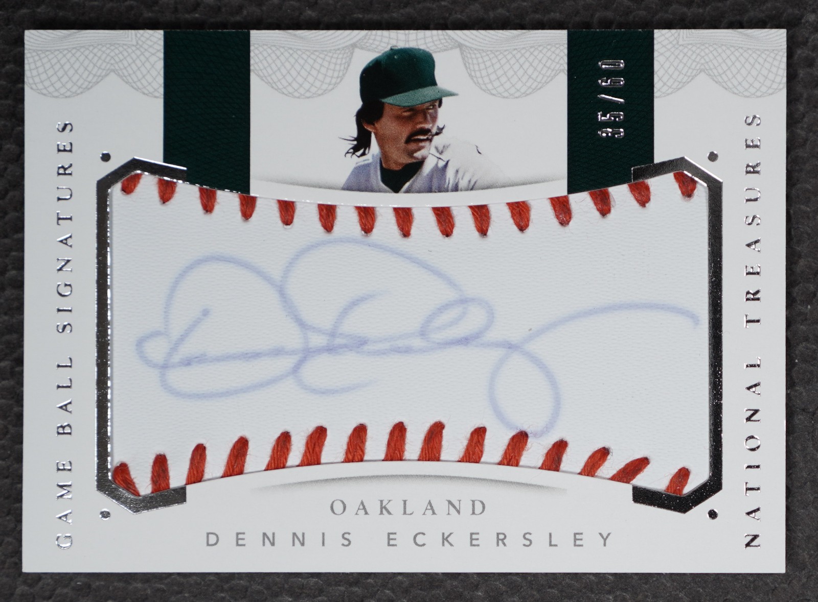 2016 National Treasures Dennis Eckersley Game Ball Signature Auto /60 view 2