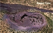 Bandera Crater, cinder cone, volcanic eruption, molten lava, black Postcard