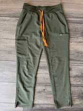 FIGS Technical Collection Scrub Yola Yoga Pants Moss Size XS Petitie Womens