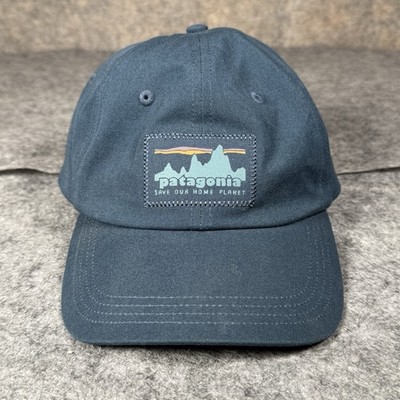 Patagonia Save Our Home Plant Blue Patch Strapback Cotton Hat Skyline