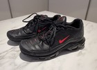 Nike Air Max Plus TN Leder Leather Black Red Schwarz Rot Größe 43 US 9,5 U