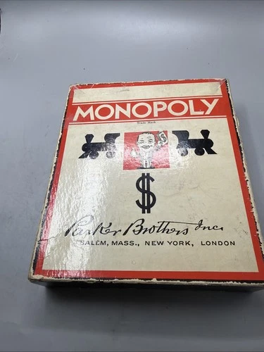 Vintage Monopoly Parker Brothers Trading Game Collectible Game 1935 No Board