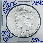 1934 D SILVER PEACE DOLLAR AUTHENTIC HI GRADE U.S. MINT COIN RARE KEY DATE 5596