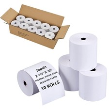 2-1/4'' x 50' 10 Rolls Thermal Receipt Paper, Fits 58mm Thermal POS Printer...
